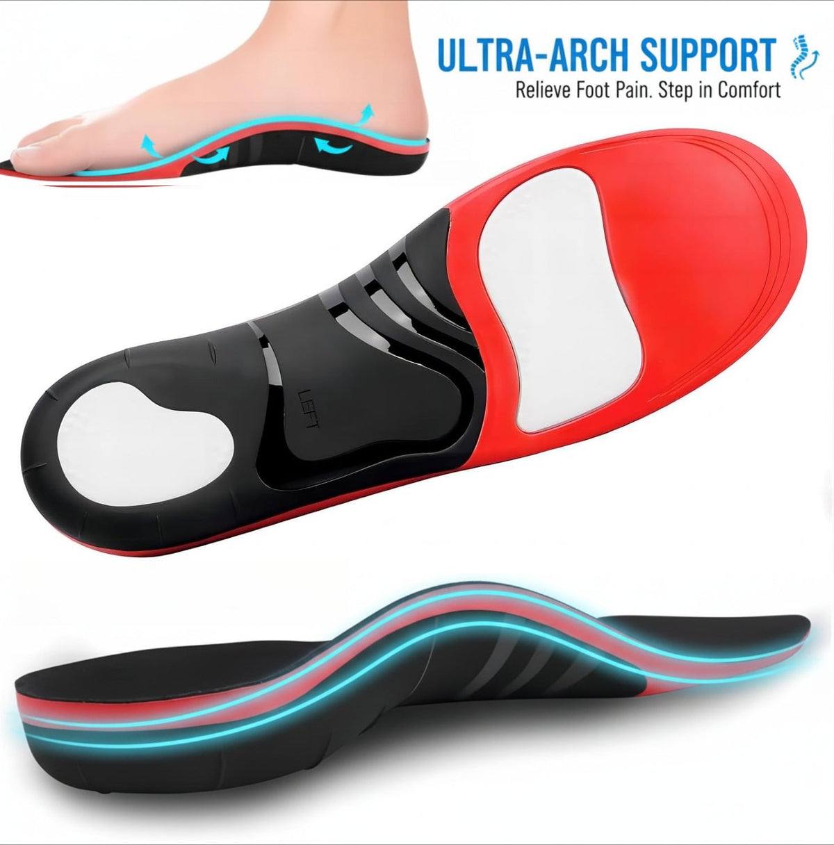 Plantillas soporte de arco gel y tpu para deporte