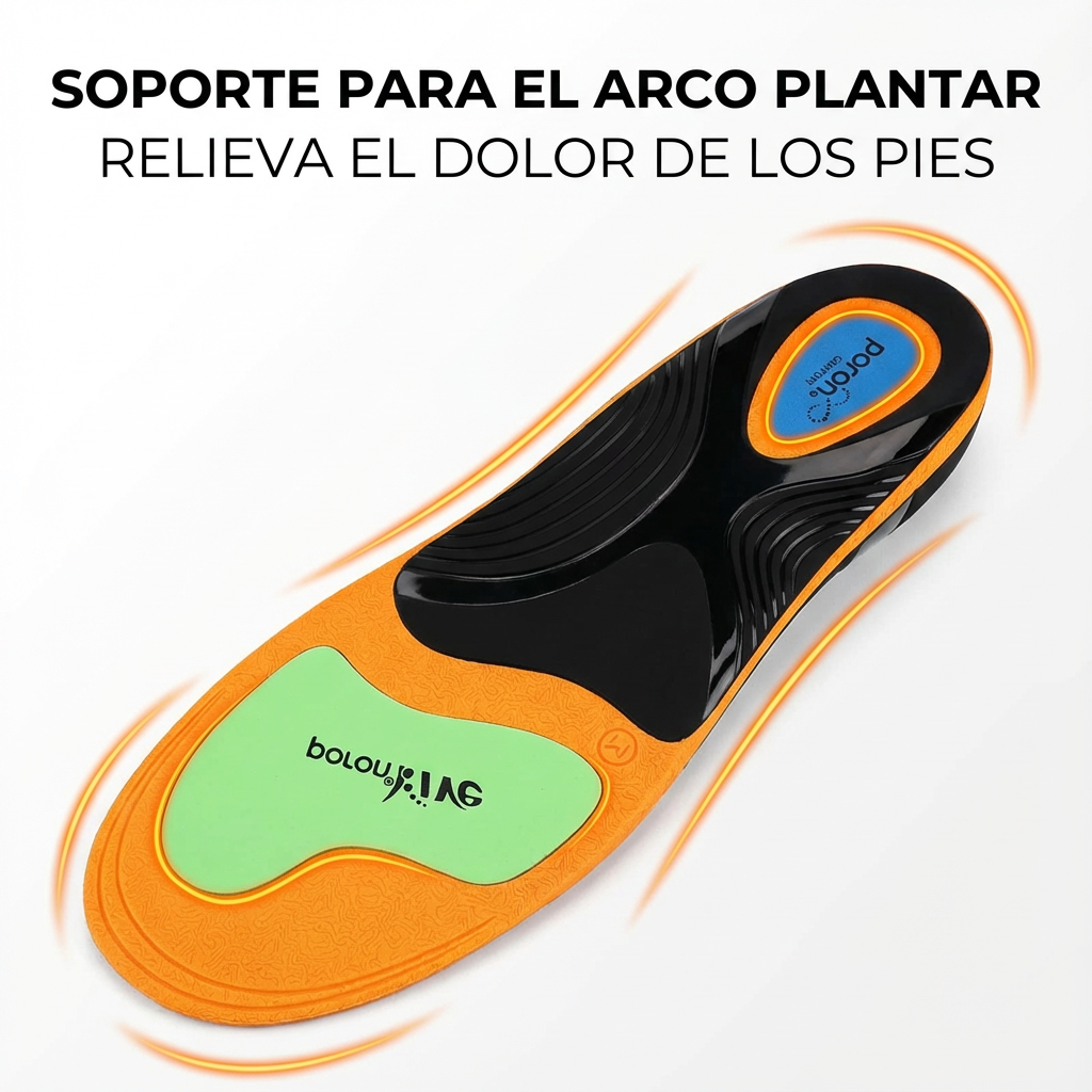 Plantillas ortopédicas para botas de trabajo con soporte de arco naranja