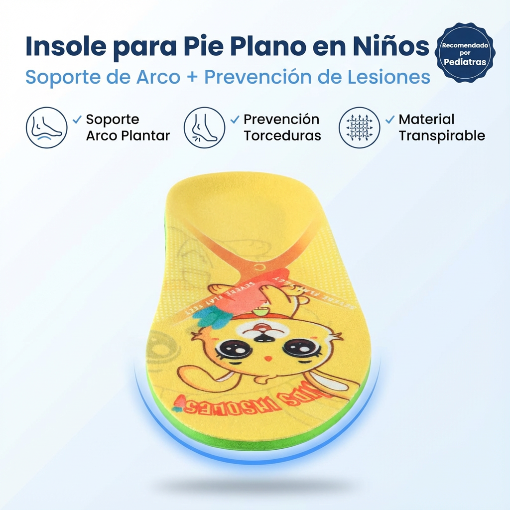 Plantillas ortopédicas para niños pie plano corrección