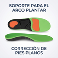 Plantillas deportivas transpirables color verde con soporte de arco