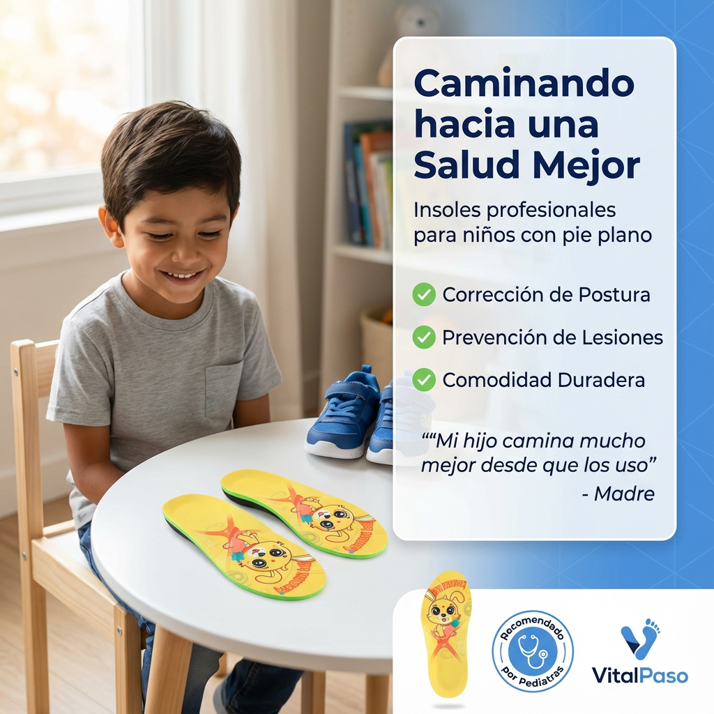 Plantillas ortopédicas para niños pie plano corrección