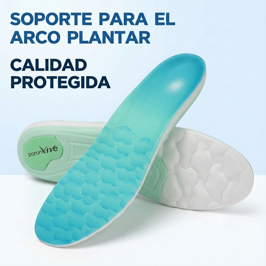 Plantillas deportivas suaves con tecnología de espuma y poron