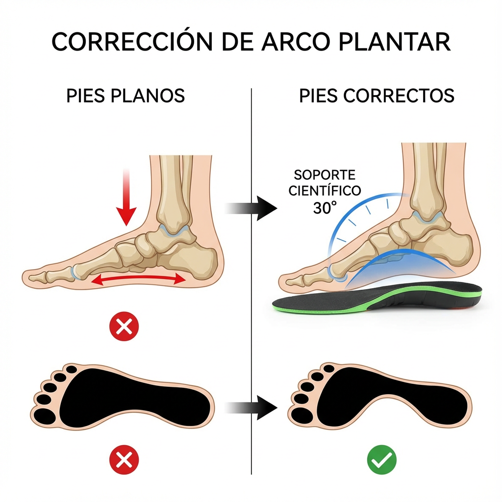 Plantillas deportivas transpirables color verde con soporte de arco