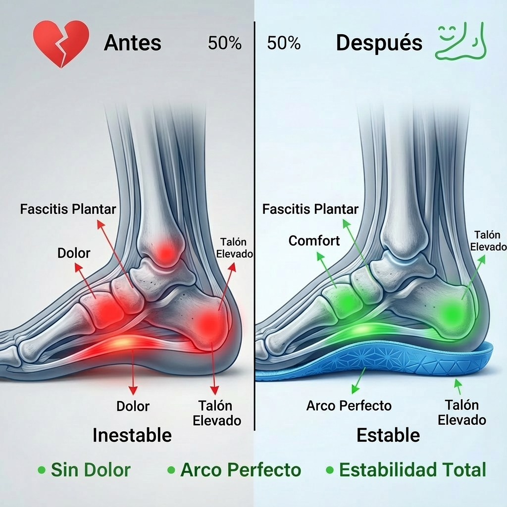 Plantillas deportivas con arco ajustable y accesorios intercambiables