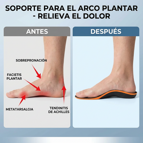 Plantillas ortopédicas para botas de trabajo con soporte de arco naranja