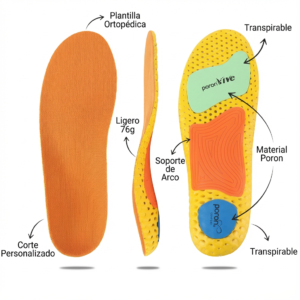 Plantillas deportivas ultraligeras transpirables para basketball
